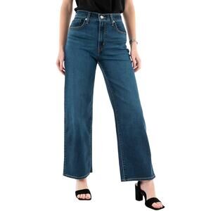 Levi's Womens High Rise Wide Leg Jeans 25x27 US 0 Blue Denim 72970-0017 NWT